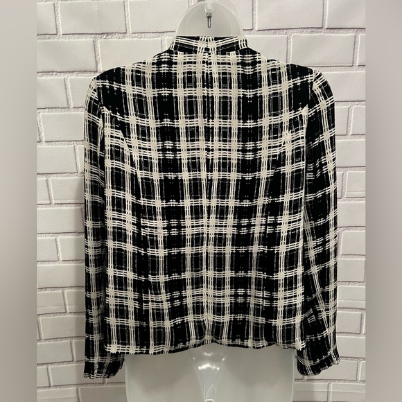 ELLA MOSS women open front blazer black and white/size M - Picture 4 of 9